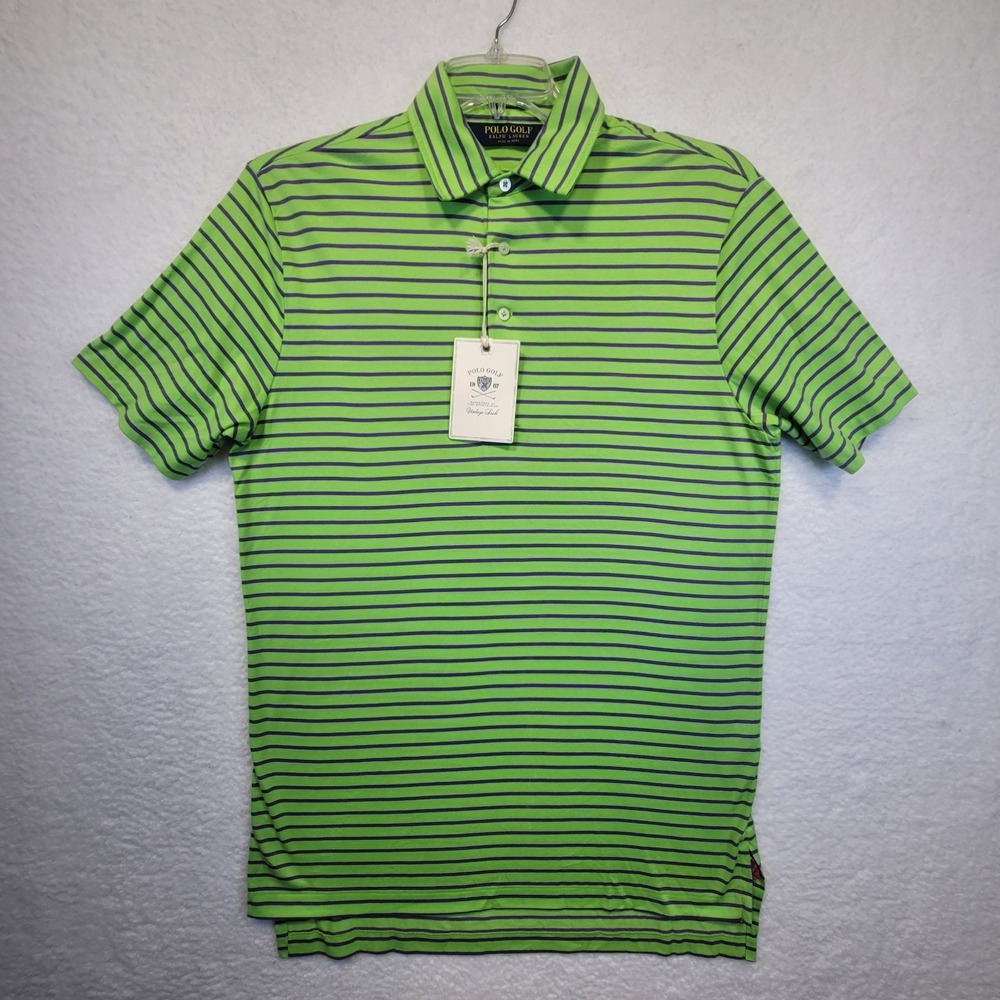 Polo Golf Ralph Lauren Green & Purple Stripe Vintage Lisle Polo Shirt